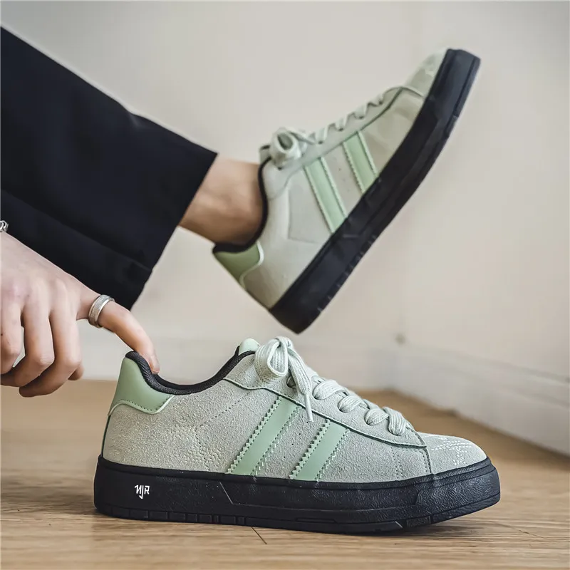 NANJIREN Coverage Slip Resistant, Abrasion Resistant, Lightweight Low Top Skateboard Shoes Men's Mint Green-5