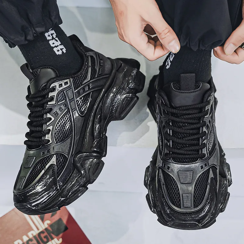 NANJIREN Cushioning Anti Slip And Wear Resistant Height Increasing Low Top Chunky Sneakers Men's-10