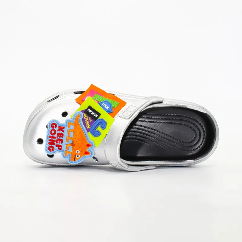 NANJIREN Clogs Unisex Full Silver-4