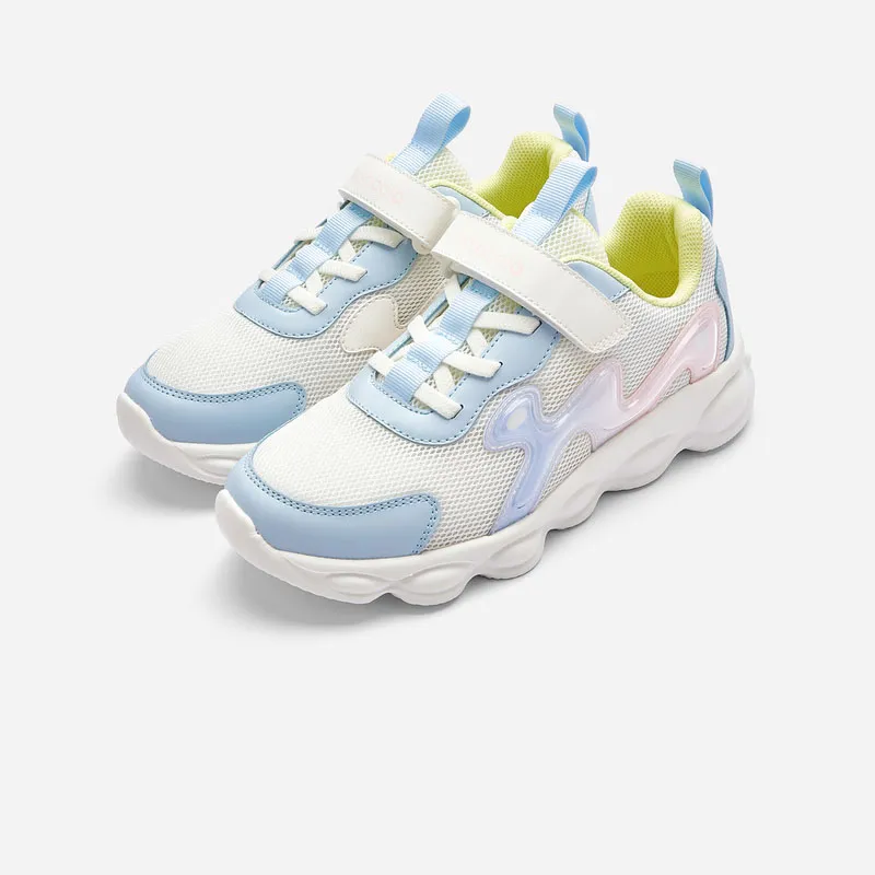 BALABALA Slip Resistant, Abrasion Resistant, Breathable Kids' Running Shoes White Flower Tone Teenagers-2