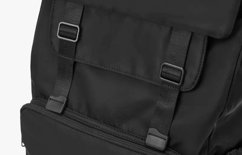 SEM/R Fabric Durable Lightweight Large Capacity Backpack Unisex Black-3