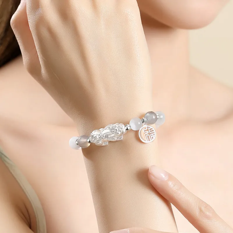 CHOW TAI KING Glass Cat Eye Bracelets Women's-3