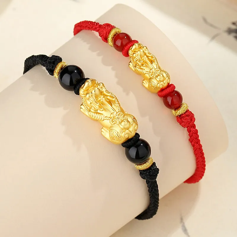 CHOW TAI KING Obsidian Bracelets Unisex-6