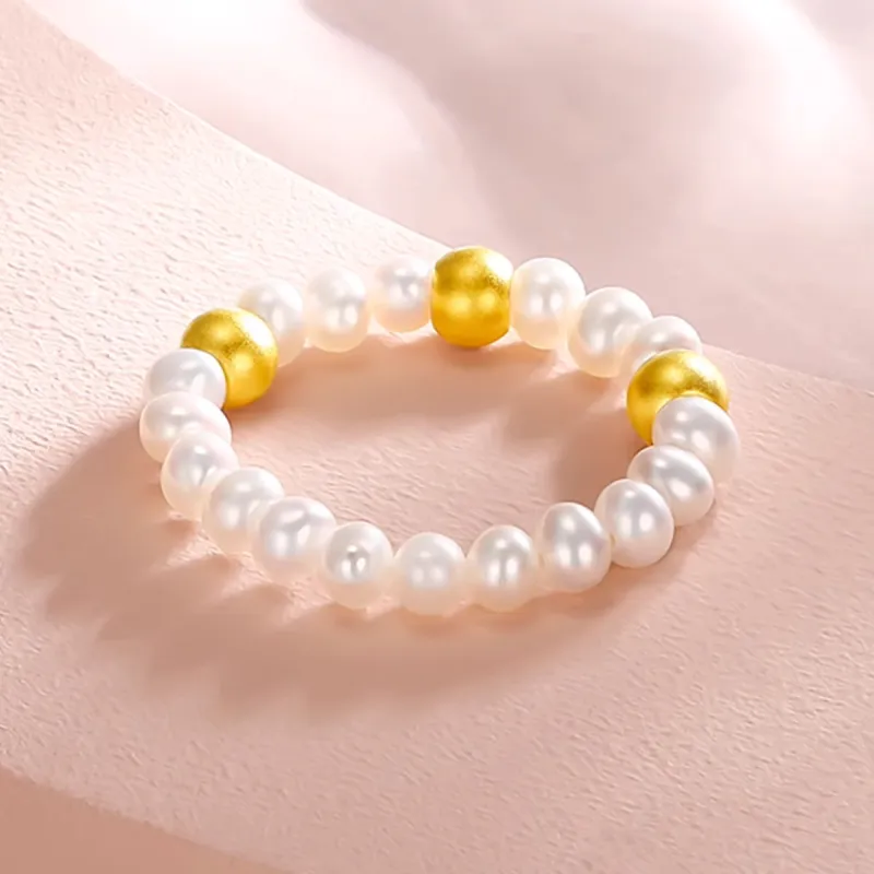 CHOW TAI KING Pearl Rings Women's-3