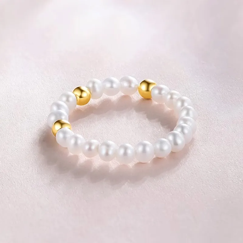 CHOW TAI KING Pearl Rings Women's-1