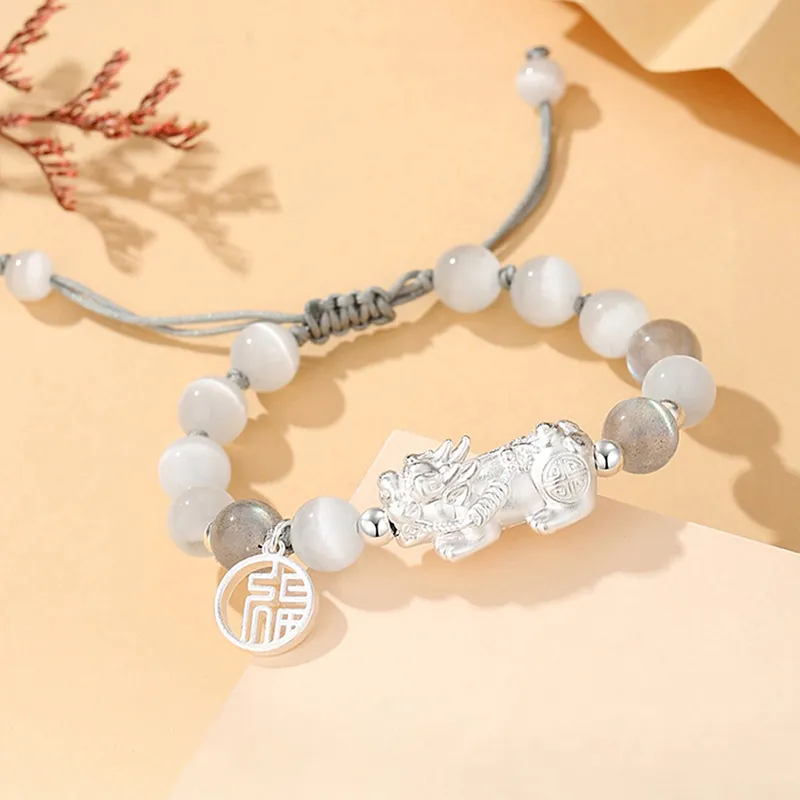 CHOW TAI KING Glass Cat Eye Bracelets Women's-4