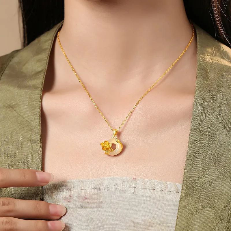 CHOW TAI KING Chalcedony Jade Necklaces Women's-35