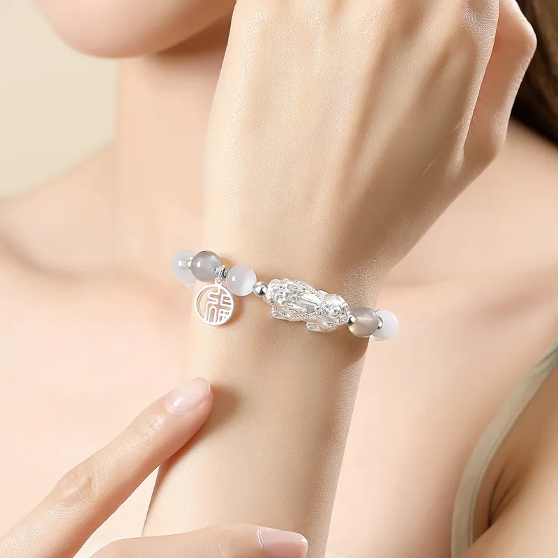 CHOW TAI KING Glass Cat Eye Bracelets Women's-5