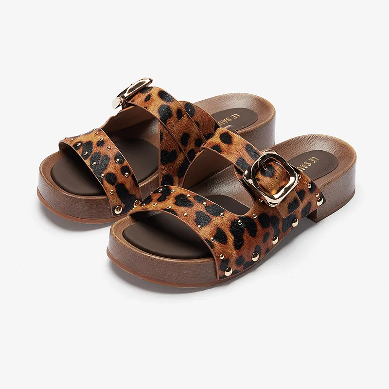 Le Saunda Quiet Slip Resistant Slide Slippers Women's-5