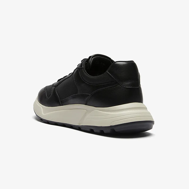 Le Saunda Lightweight Height Increasing Low Top Casual Shoes Men's Black-3