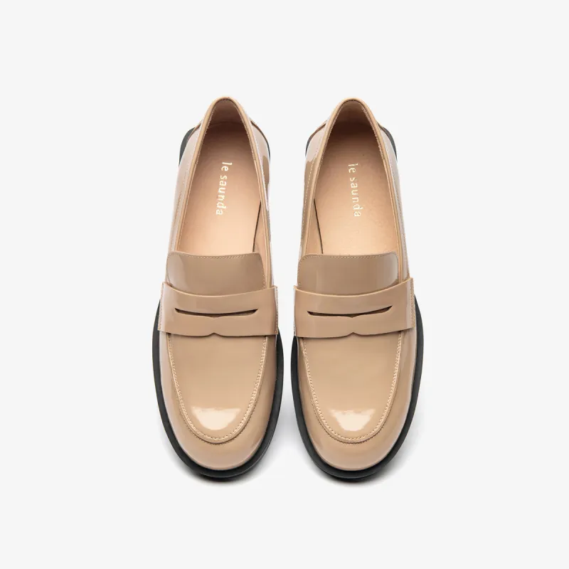Le Saunda Loafers Women's Solid Color-9