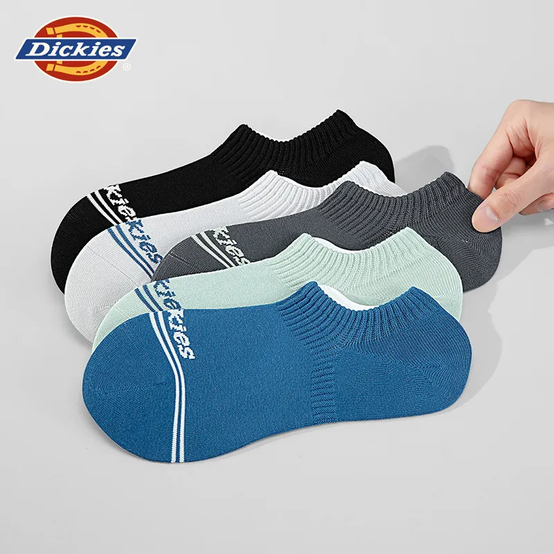 Dickies Comfortable 95% Cotton Slip Resistant Invisible Breathable No Show Socks Unisex Gift Box Combination-29