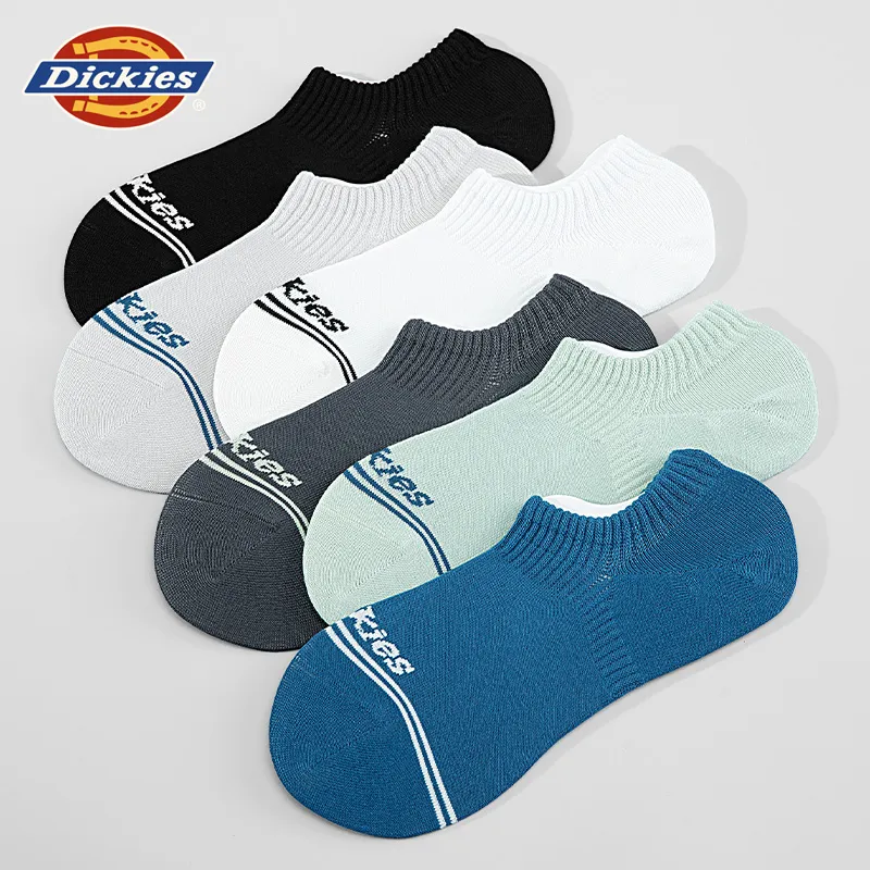 Dickies Comfortable 95% Cotton Slip Resistant Invisible Breathable No Show Socks Unisex Gift Box Combination-23