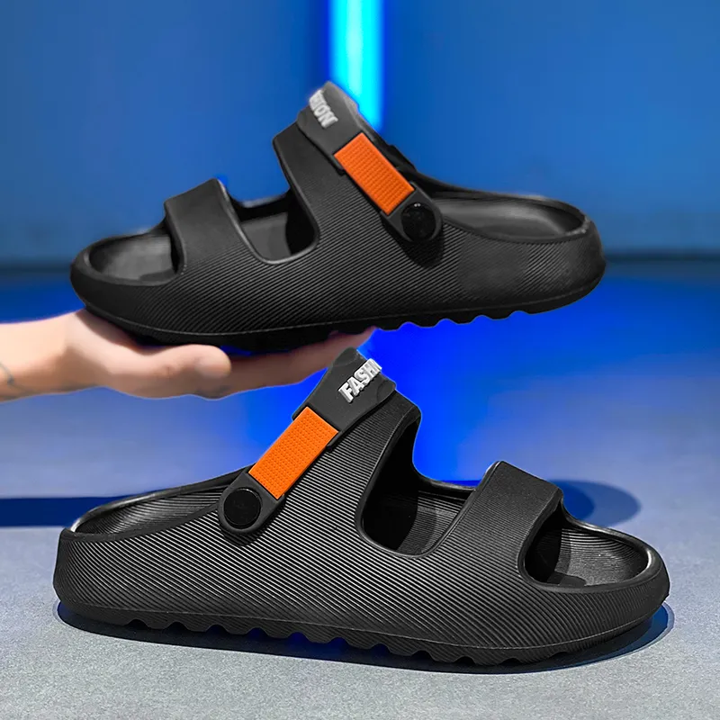 NANJIREN Beach Sandals Unisex Black Orange/Black Green/White Green/Beige Brown-7