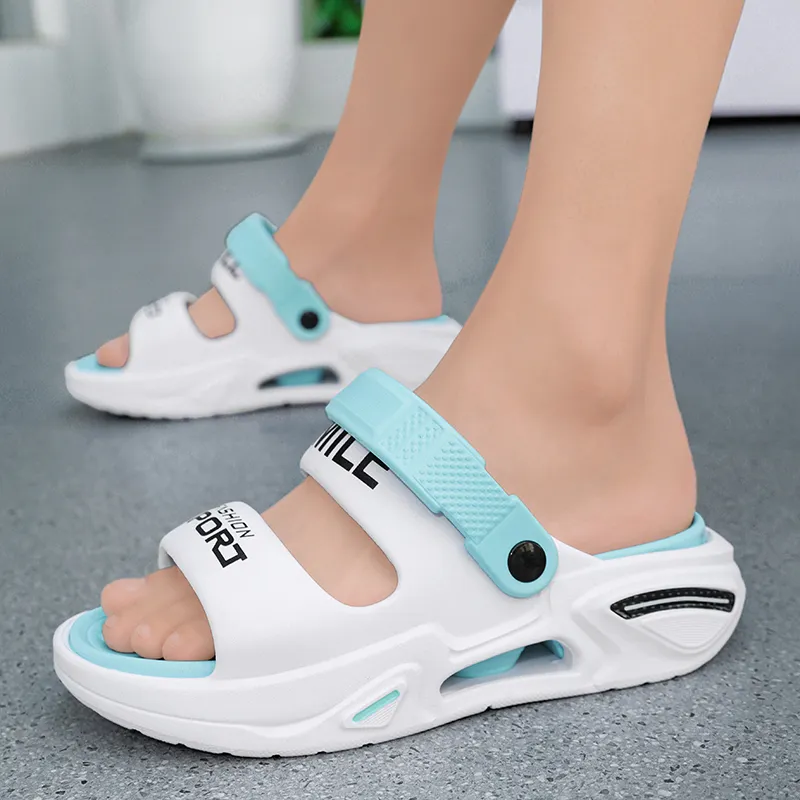 NANJIREN Beach Sandals Unisex Black Orange/White Blue/Beige Brown/Mint Green-2