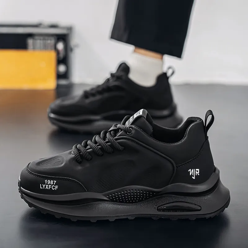 NANJIREN Anti Slip And Wear Resistant Height Increasing Low Top Casual Shoes Men's-7