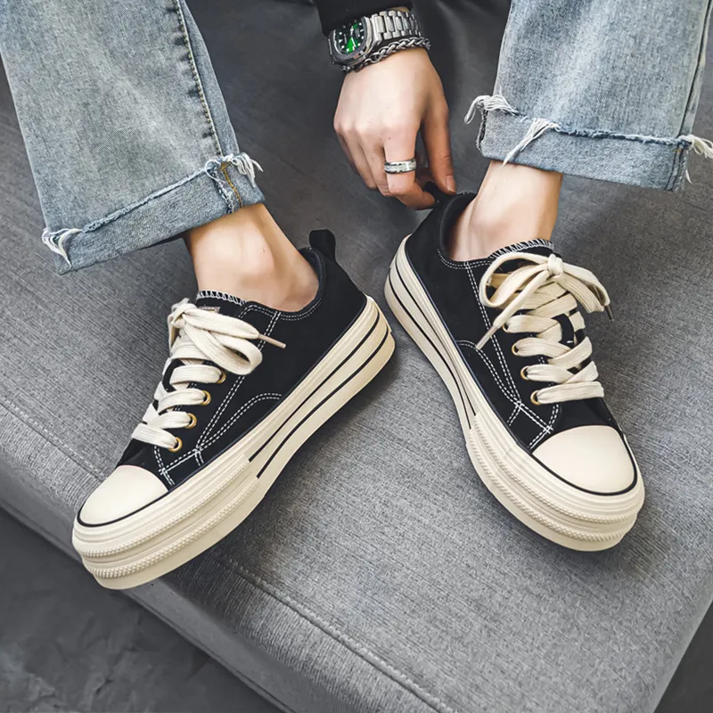 NANJIREN Anti Slip And Wear Resistant Height Increasing Low Top Skateboard Shoes Men's-8