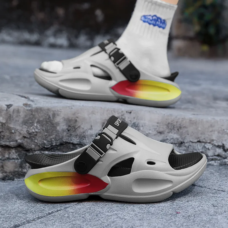 NANJIREN Beach Sandals Men White Blue/White Green/Mint Green/Gray Black/Black Orange-13