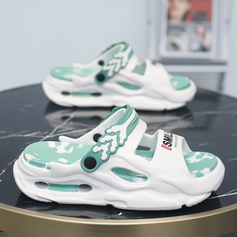NANJIREN Beach Sandals Unisex Khaki/Black/White/Gray Black/Fruit Green/Navy Blue-1
