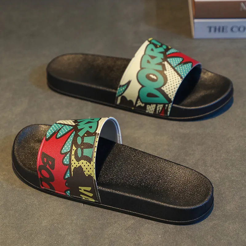 NANJIREN EVA Graffiti Slide Slippers Unisex-3