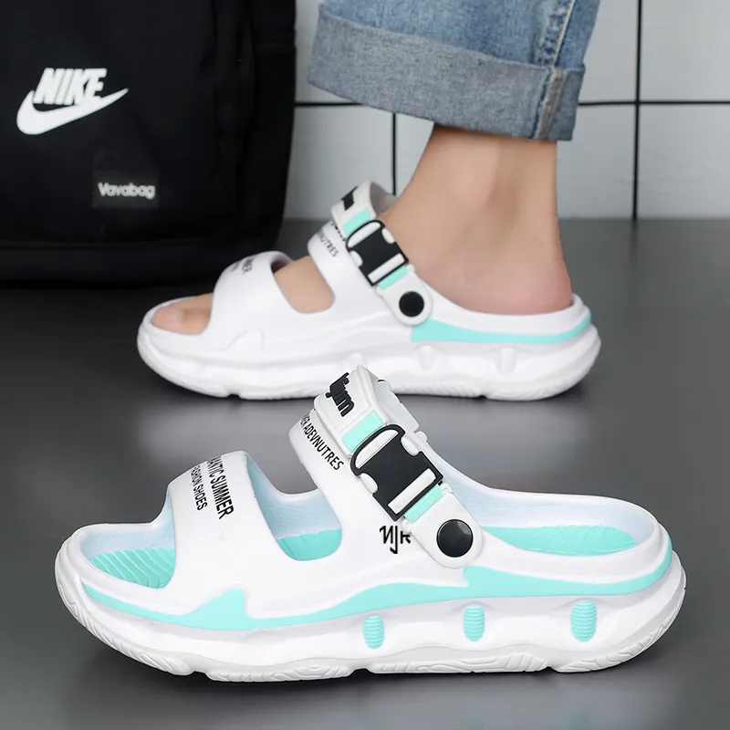 NANJIREN Beach Sandals Unisex White Blue/Beige Brown/Matcha Green/Black Orange-2