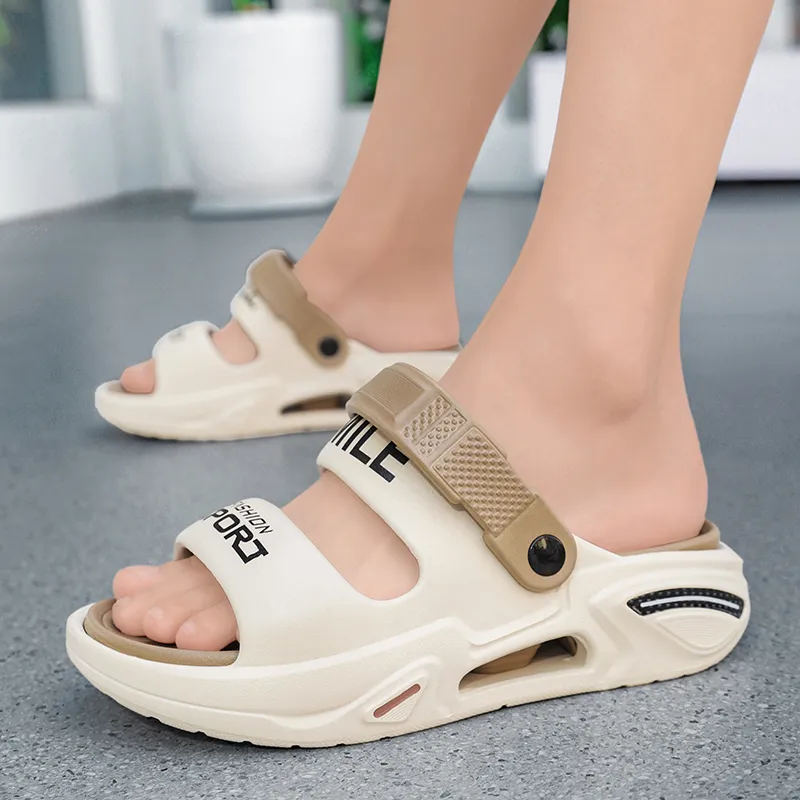 NANJIREN Beach Sandals Unisex Black Orange/White Blue/Beige Brown/Mint Green-11