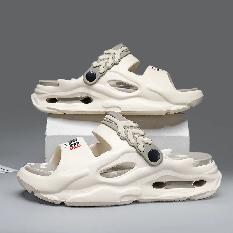 NANJIREN Beach Sandals Unisex Khaki/Black/White/Gray Black/Fruit Green/Navy Blue-12