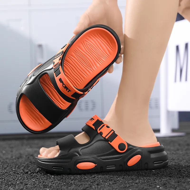 NANJIREN Beach Sandals Men White Green/Mint Green/Black Orange/Gray Black-5