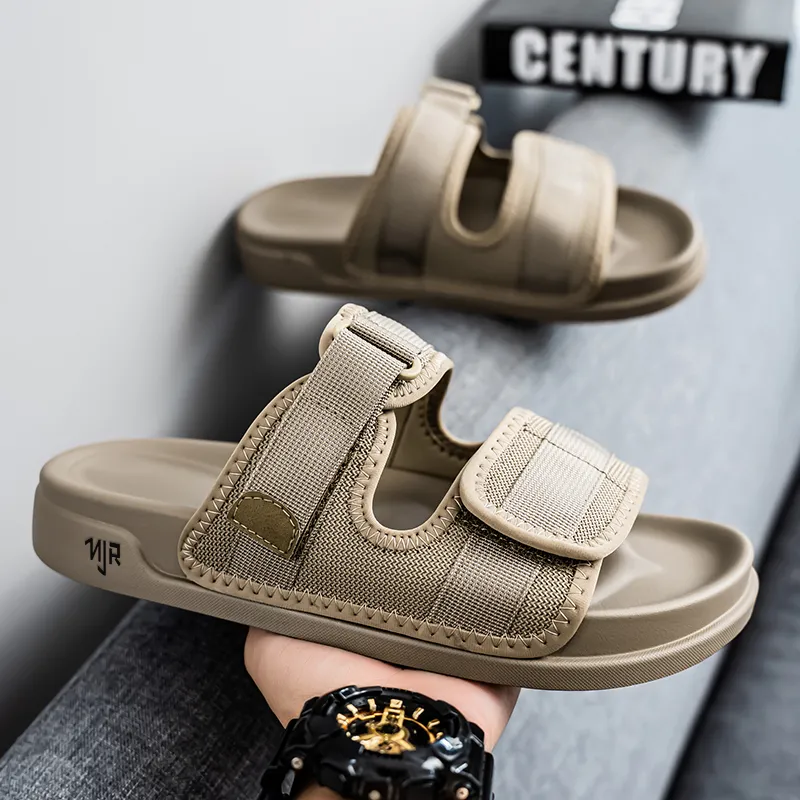 NANJIREN Slide Slippers Men Black-6