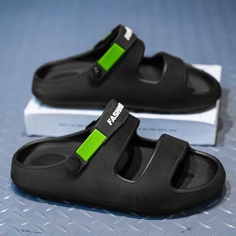 NANJIREN Beach Sandals Unisex Black Orange/Black Green/White Green/Beige Brown-2