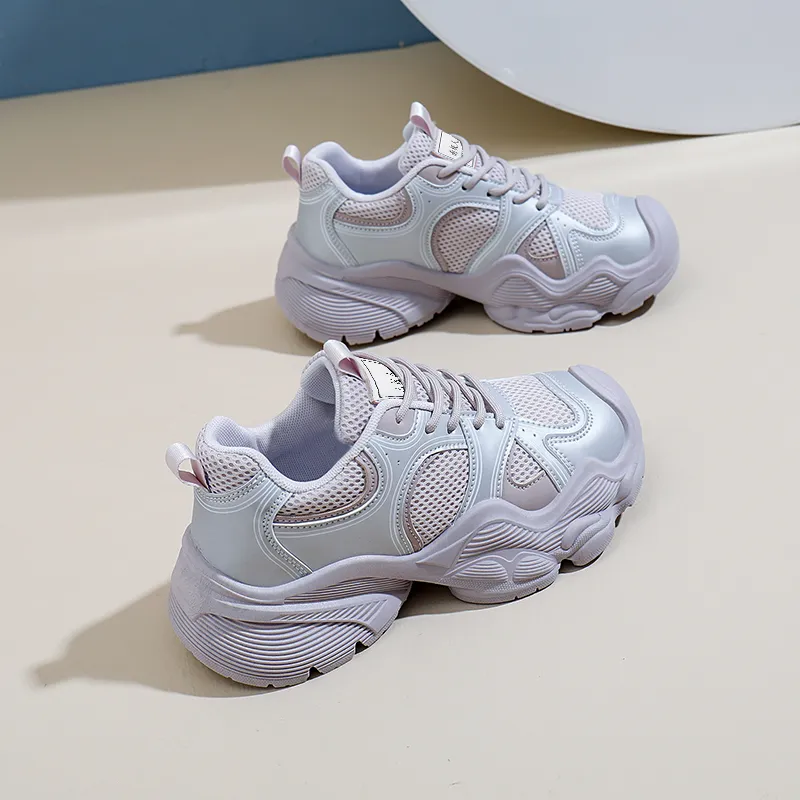 NANJIREN Cushioning Wear Resistant Low Top Chunky Sneakers Women's-7