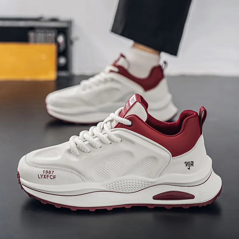 NANJIREN Anti Slip And Wear Resistant Height Increasing Low Top Casual Shoes Men's-5