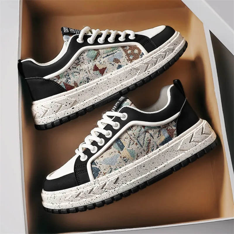 NANJIREN Slip Resistant Shock Absorbers With Abrasion Resistant Properties Low Top Skateboard Shoes Men's-4