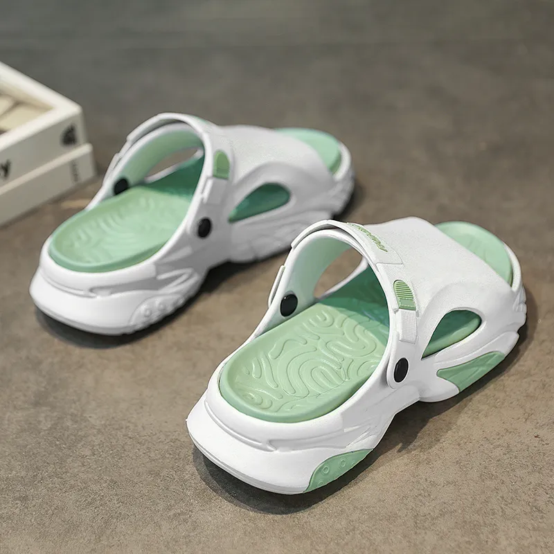 NANJIREN Beach Sandals Men White Black/Black White/White Green/Beige Brown-1