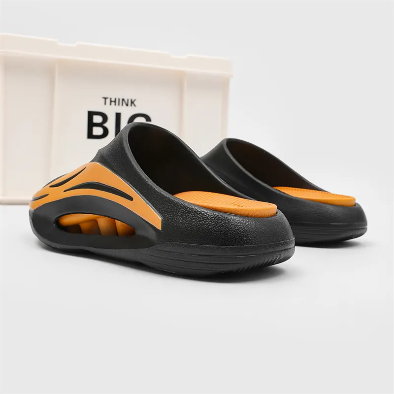 NANJIREN Slide Slippers Unisex Black White/White Black/White Green/White Orange/Black Orange/Black Purple-22