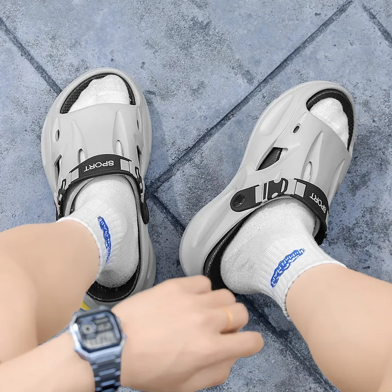 NANJIREN Beach Sandals Men White Blue/White Green/Mint Green/Gray Black/Black Orange-12
