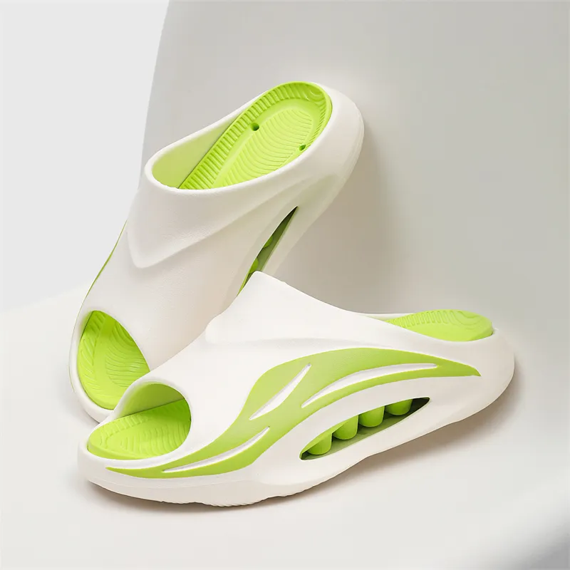 NANJIREN Slide Slippers Unisex Black White/White Black/White Green/White Orange/Black Orange/Black Purple-11