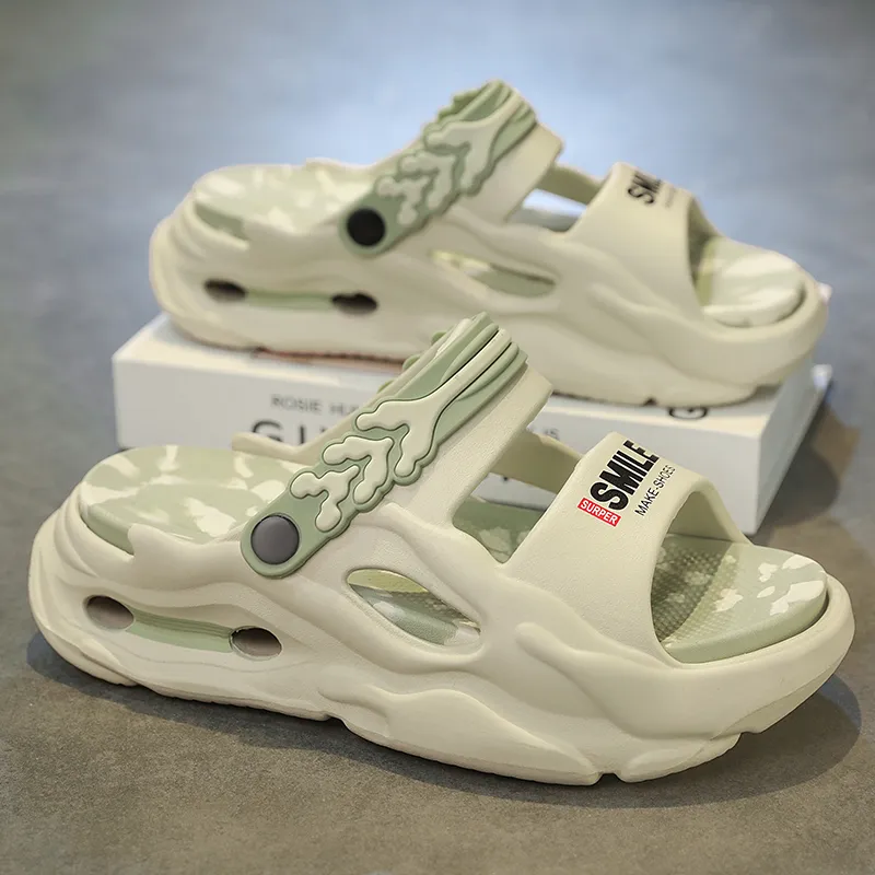 NANJIREN Beach Sandals Unisex Khaki/Black/White/Gray Black/Fruit Green/Navy Blue-20
