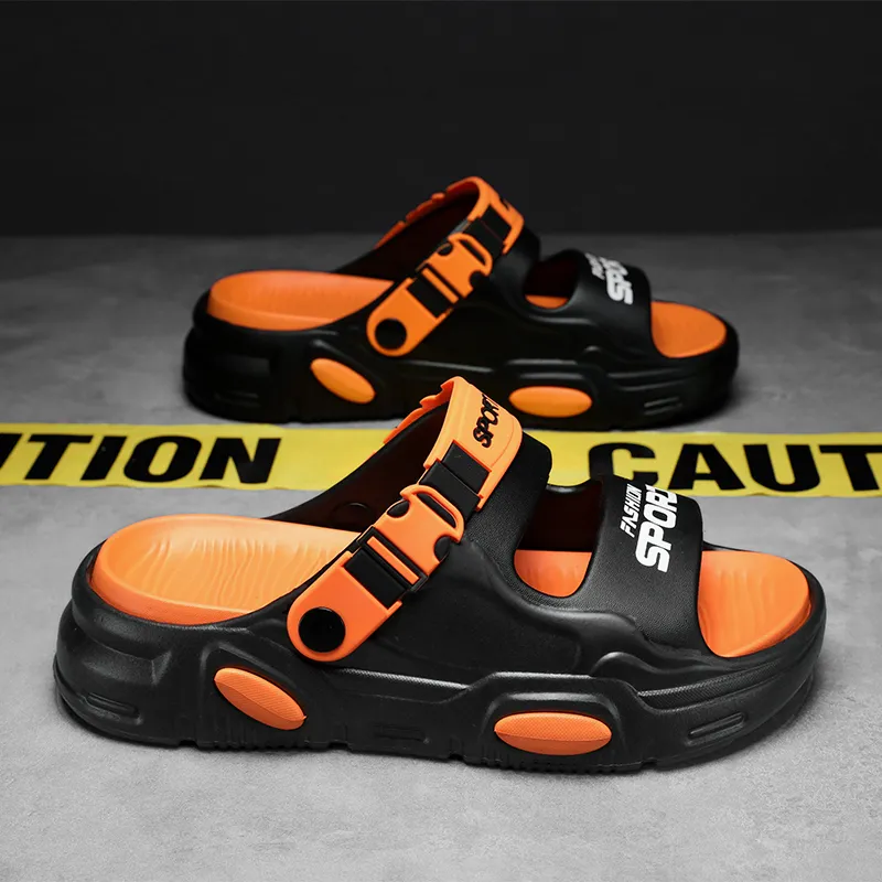 NANJIREN Beach Sandals Men White Green/Gray Black/Black Orange/Mint Green-16