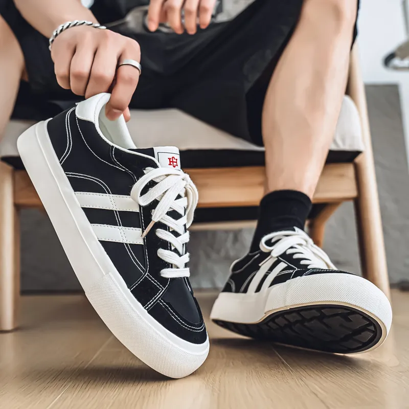 NANJIREN Slip Resistant Shock Absorbers With Abrasion Resistant Properties Low Top Skateboard Shoes Men's-8