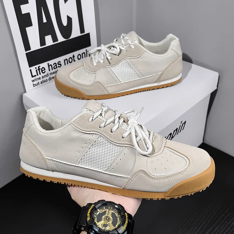 NANJIREN Slip Resistant Cushioning Abrasion Resistant Lightweight Breathable Low Top Skateboard Shoes Men's-1
