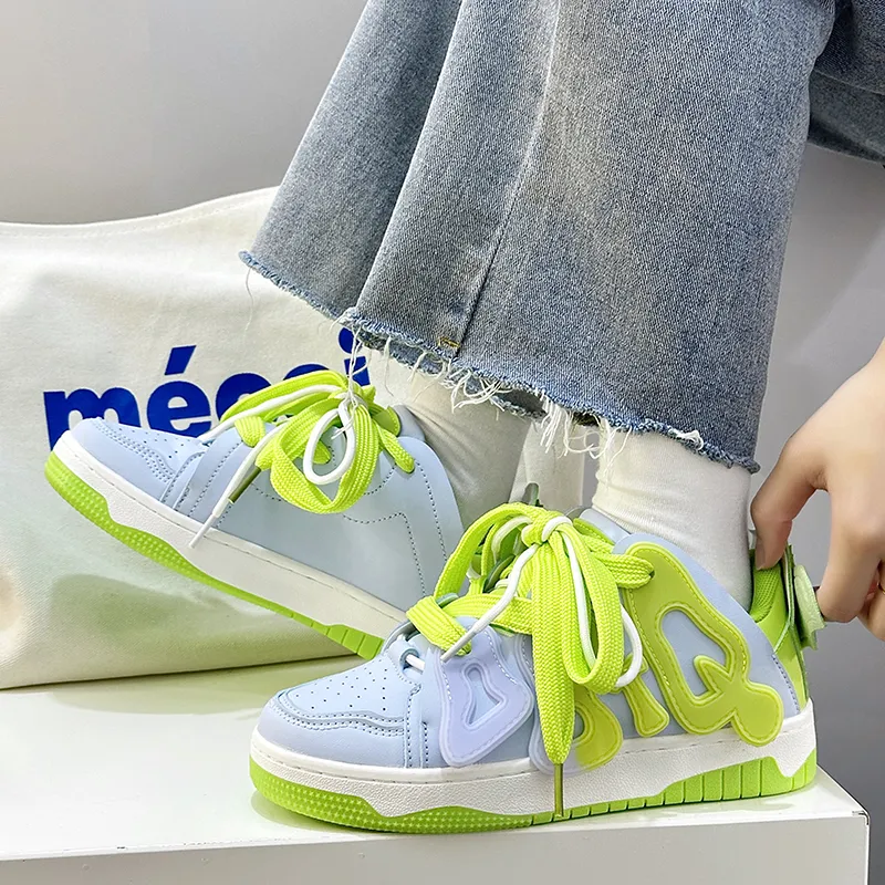 NANJIREN Slip Resistant Cushioning, Abrasion Resistant, Breathable, Height Increasing Low Top Skateboard Shoes Women's-4