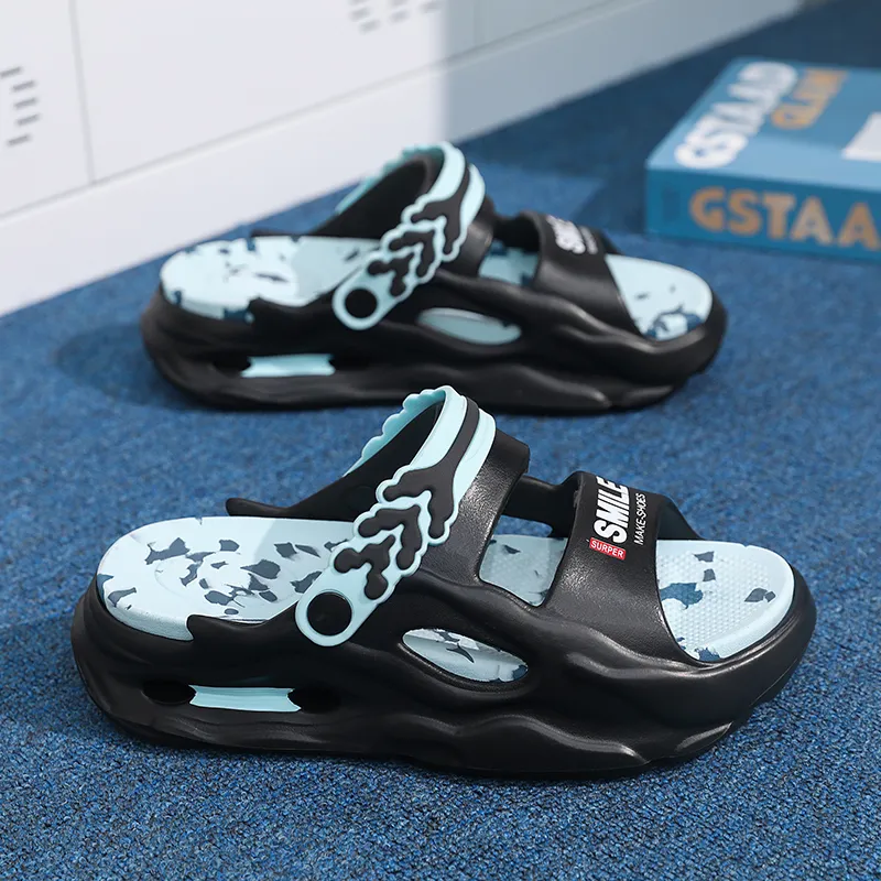 NANJIREN Beach Sandals Unisex Khaki/Black/White/Gray Black/Fruit Green/Navy Blue-25
