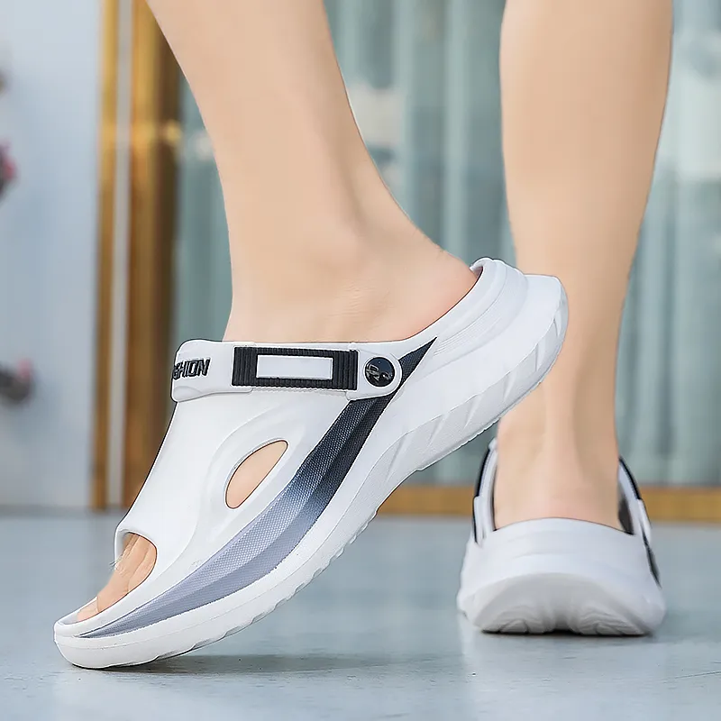 NANJIREN Beach Sandals Men White Green/White Blue/White Black-12
