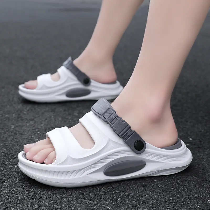 NANJIREN Beach Sandals Men Black Gray/Black Purple/White Gray/Olive Green-13