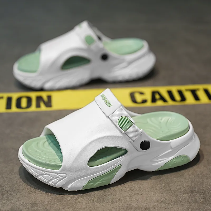 NANJIREN Beach Sandals Men White Black/Black White/White Green/Beige Brown-2