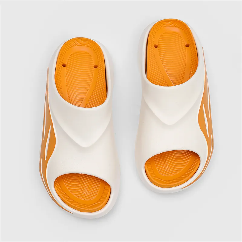 NANJIREN Slide Slippers Unisex Black White/White Black/White Green/White Orange/Black Orange/Black Purple-16