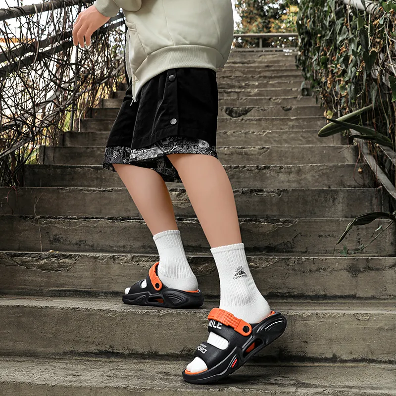 NANJIREN Beach Sandals Unisex Black Orange/White Blue/Beige Brown/Mint Green-8