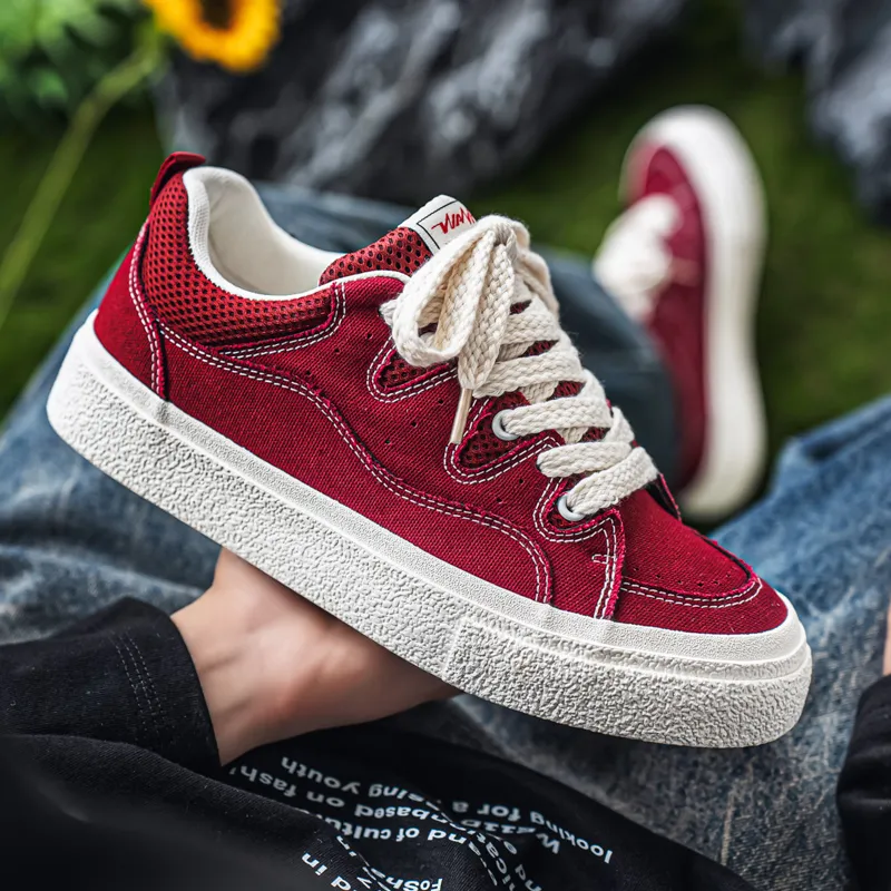 NANJIREN Slip Resistant Cushioning Abrasion Resistant Lightweight Low Top Skateboard Shoes Men's-12