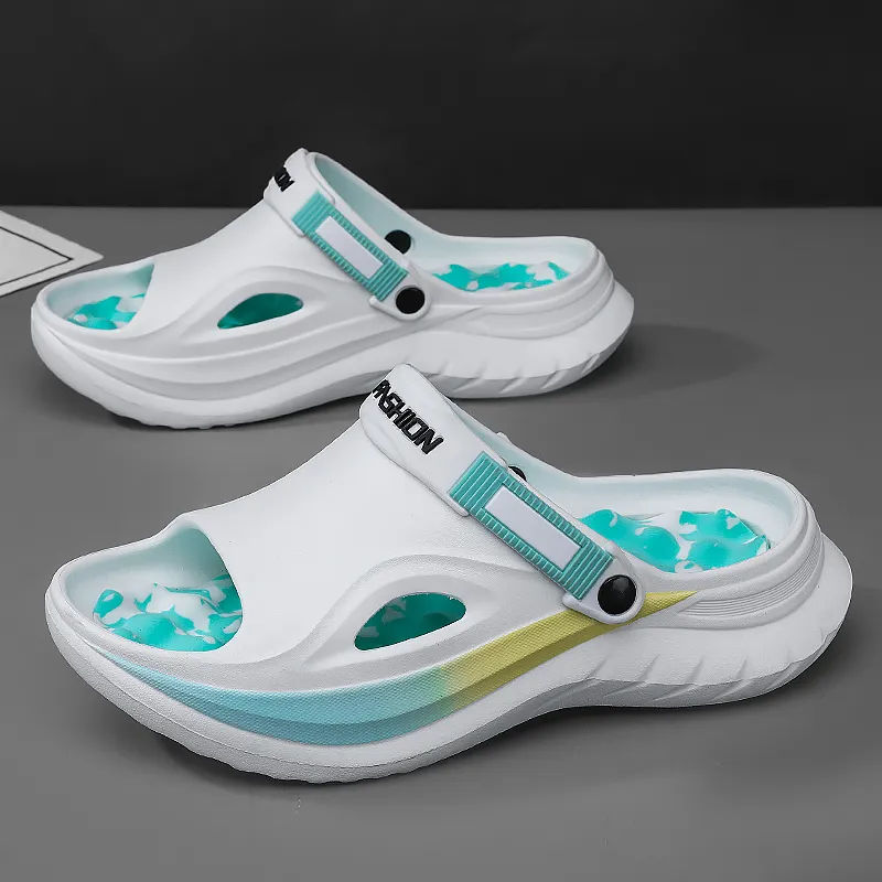 NANJIREN Beach Sandals Men White Green/White Blue/White Black-2